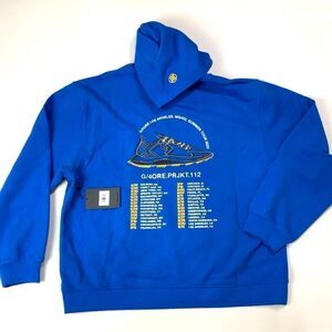 G/FORE‎ French Terry Blue Logo Pullover Hoodie LARGE Golf Summer Tour NWT…
